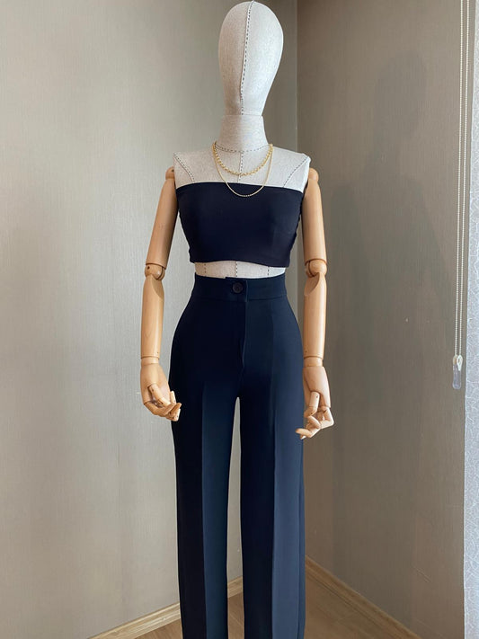 Siyah Palazzo Pantolon