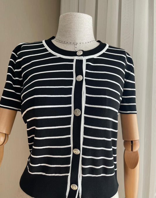 Zarif ve Kullanışlı: Çizgili Çelik Örme Hırka