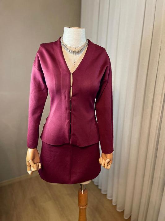 Seksi ve Sofistike: Bordo Triko Takım | Göz Alıcı Kış Şıklığı