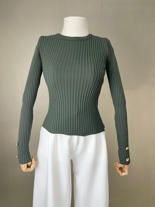 Sezonun Hit Rengi: Haki Fitilli Triko | Modern Zarafetin Temsilcisi