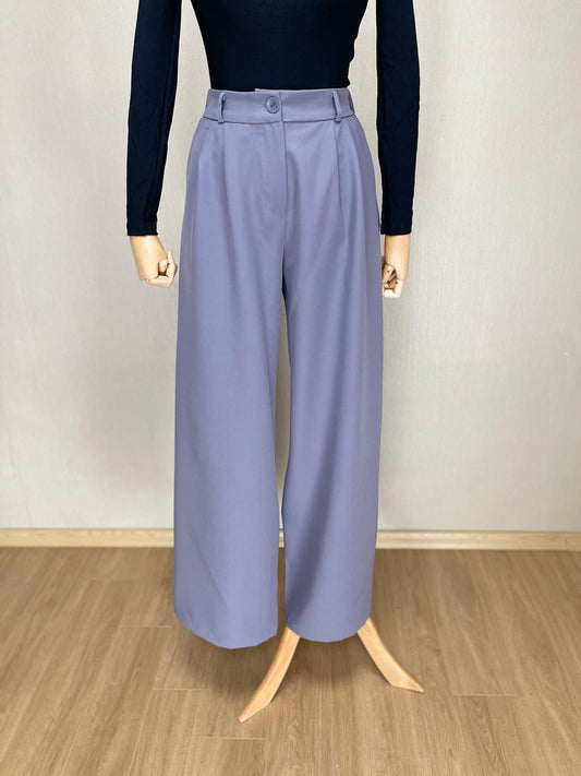 Sezonun Trend Rengi: Gri Palazzo Pantolon | Romantik Şıklığın Temsilcisi