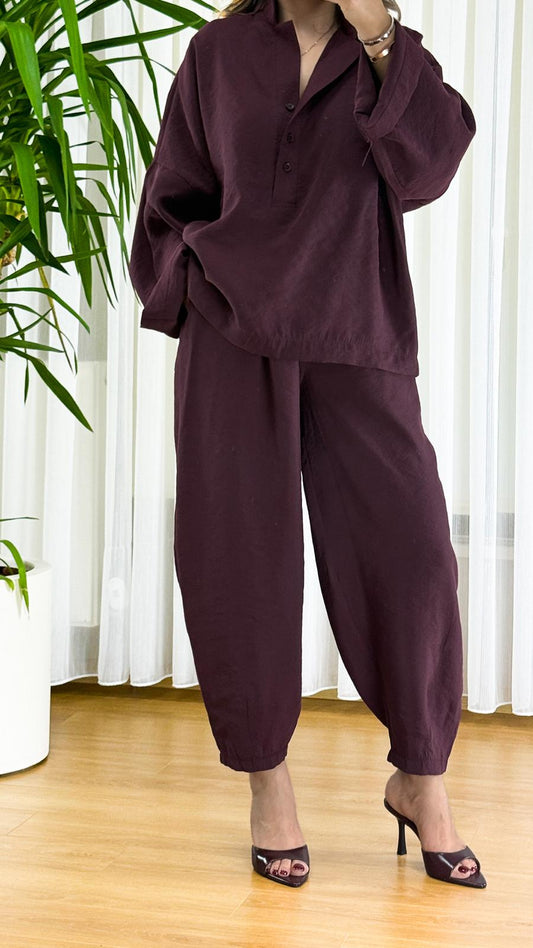 Mürdüm Tensel Takım: Sofistike Rengin Lüks Dokunuşu