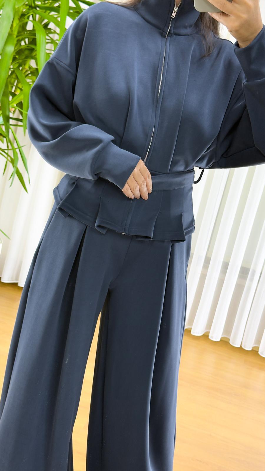 Lacivert Modal Takım - Premium Fermuarlı Eşofman Set