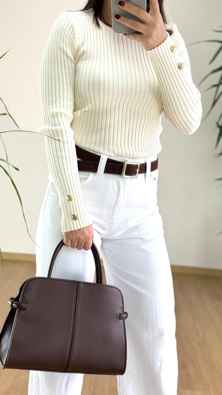 Modern Zarafet: Krem Fitilli Triko | Sezonun Favori Basic