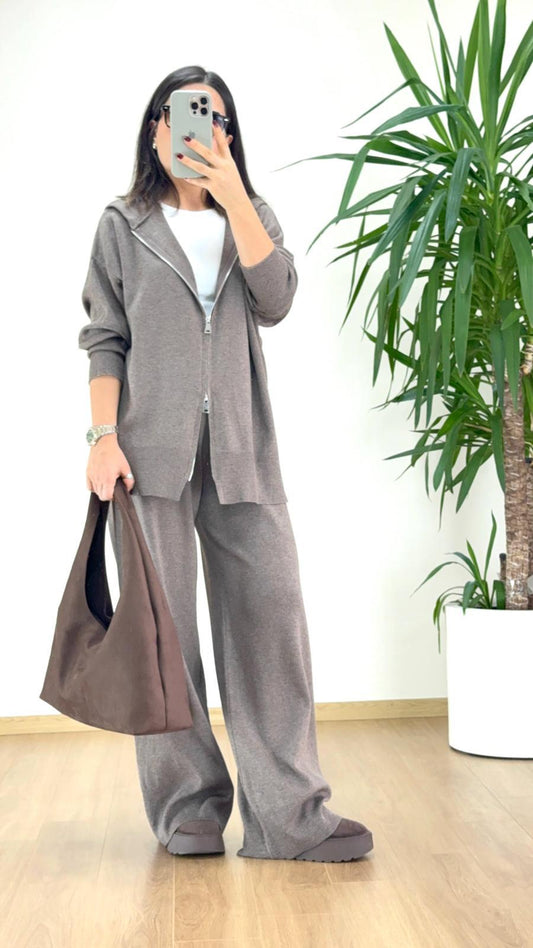 Vizon Triko Takım - Kadın Kazak Pantolon Seti