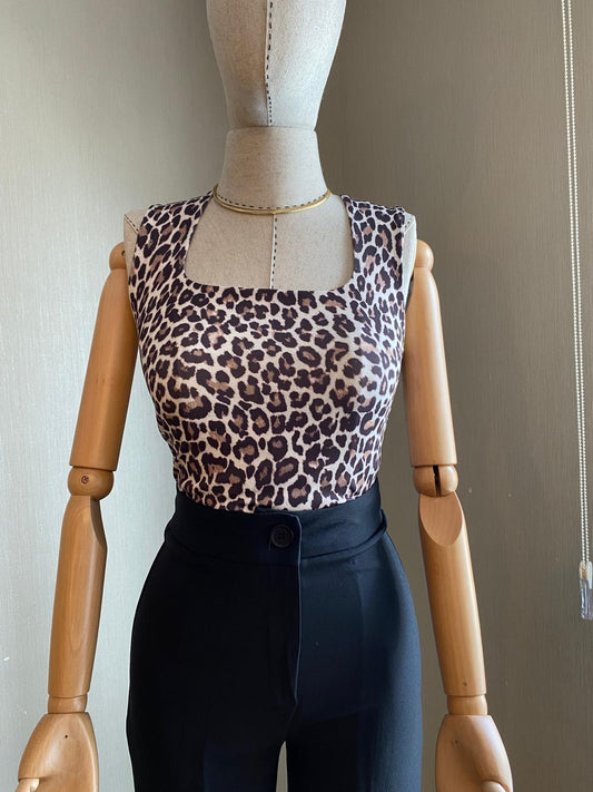 Leopar Desenli Body