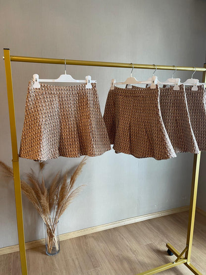 Mini Pileli Etek