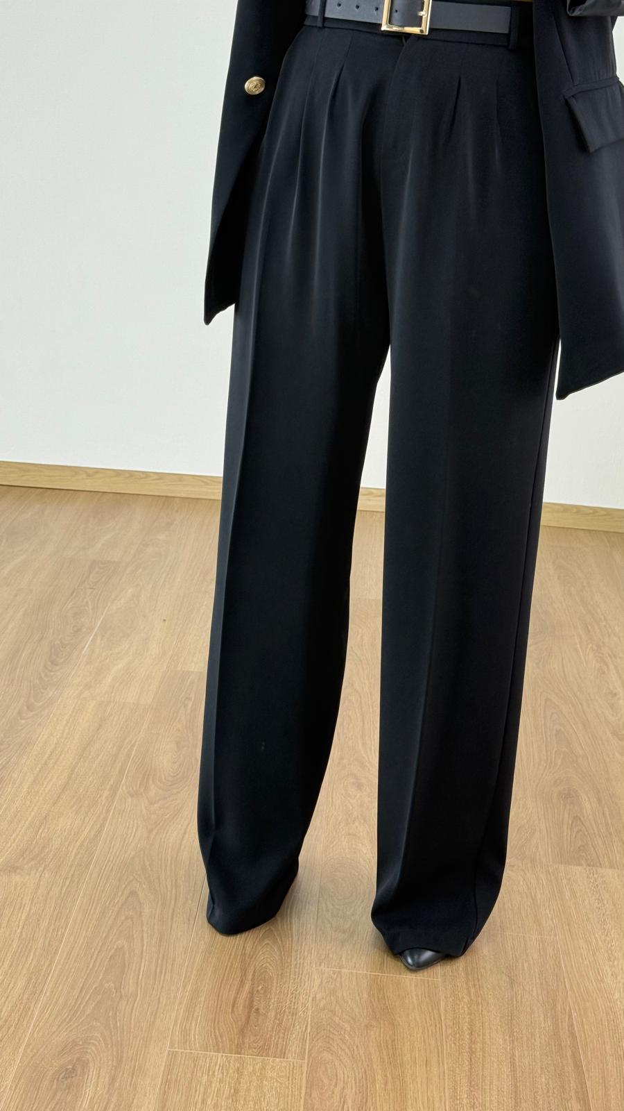 Siyah Takım Elbise - Blazer Ceket Pantolon İkili Set