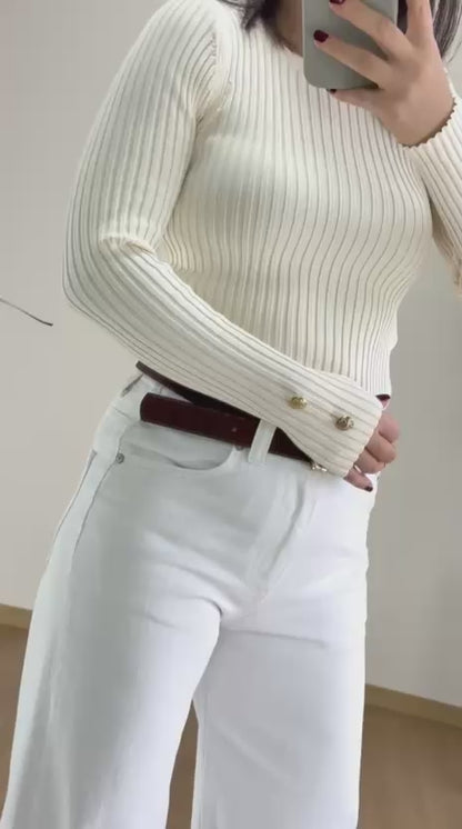 Modern Zarafet: Krem Fitilli Triko | Sezonun Favori Basic